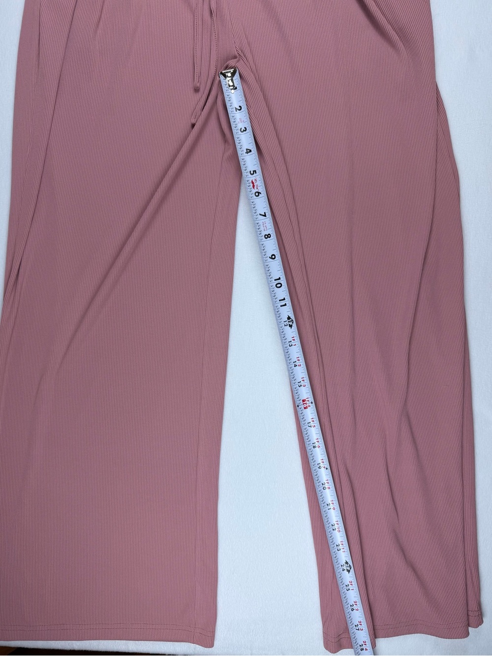 PRETTY GARDEN Women's Dusty Pink Ribbed Short Sleeve Top & Wide Leg Pants Set L - Picture 12 of 12